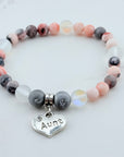 Aunt Heart Companion Charm Bracelet Druzy