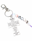 Serenity Prayer Cross Purse Charm