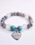 To my Daughter Classic Charm Bracelet Turquoise