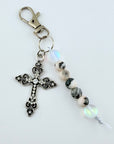 Decorative Silver Cross Purse Charm