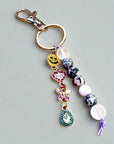 Sparkly Happy Face Purse Charm