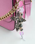 Decorative Silver Cross Purse Charm