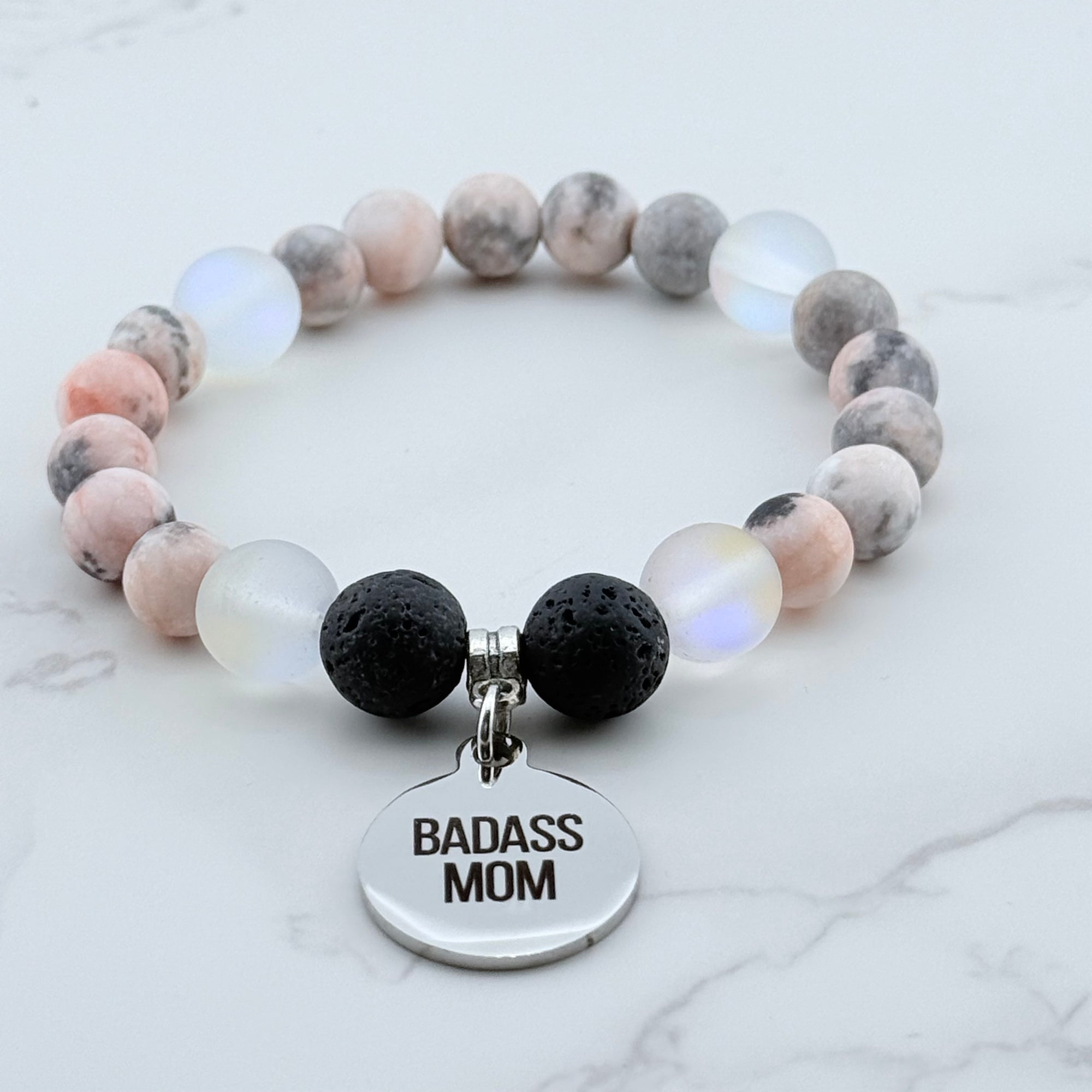 Badass Mom Classic Charm Bracelet  Lava