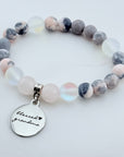 Blessed Grandma Classic Charm Bracelet Rose Quartz