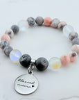 Blessed Mama Classic Charm Bracelet Druzy