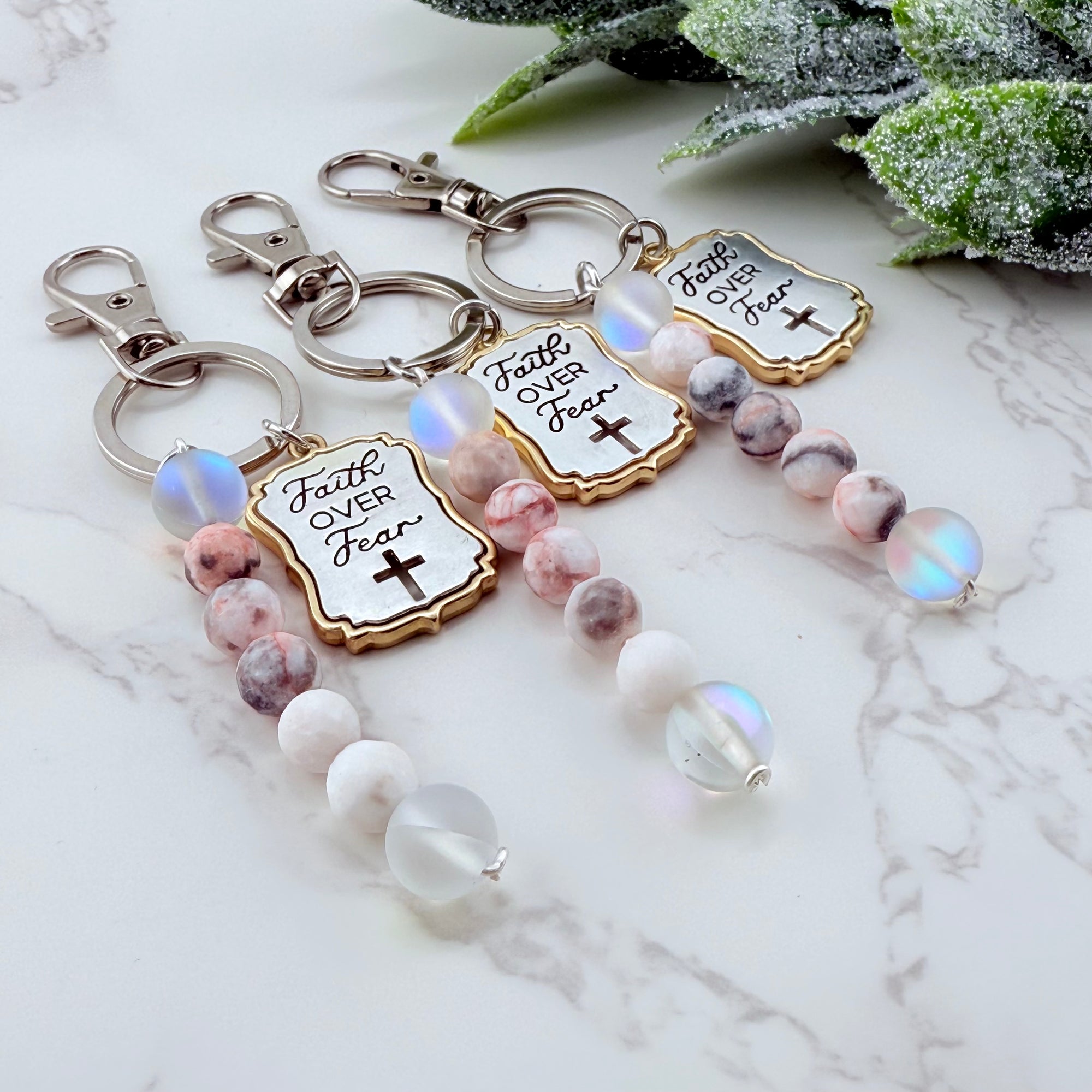 Faith Over Fear Purse Charm