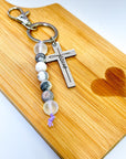 Jesus Silver Cross Purse Charm