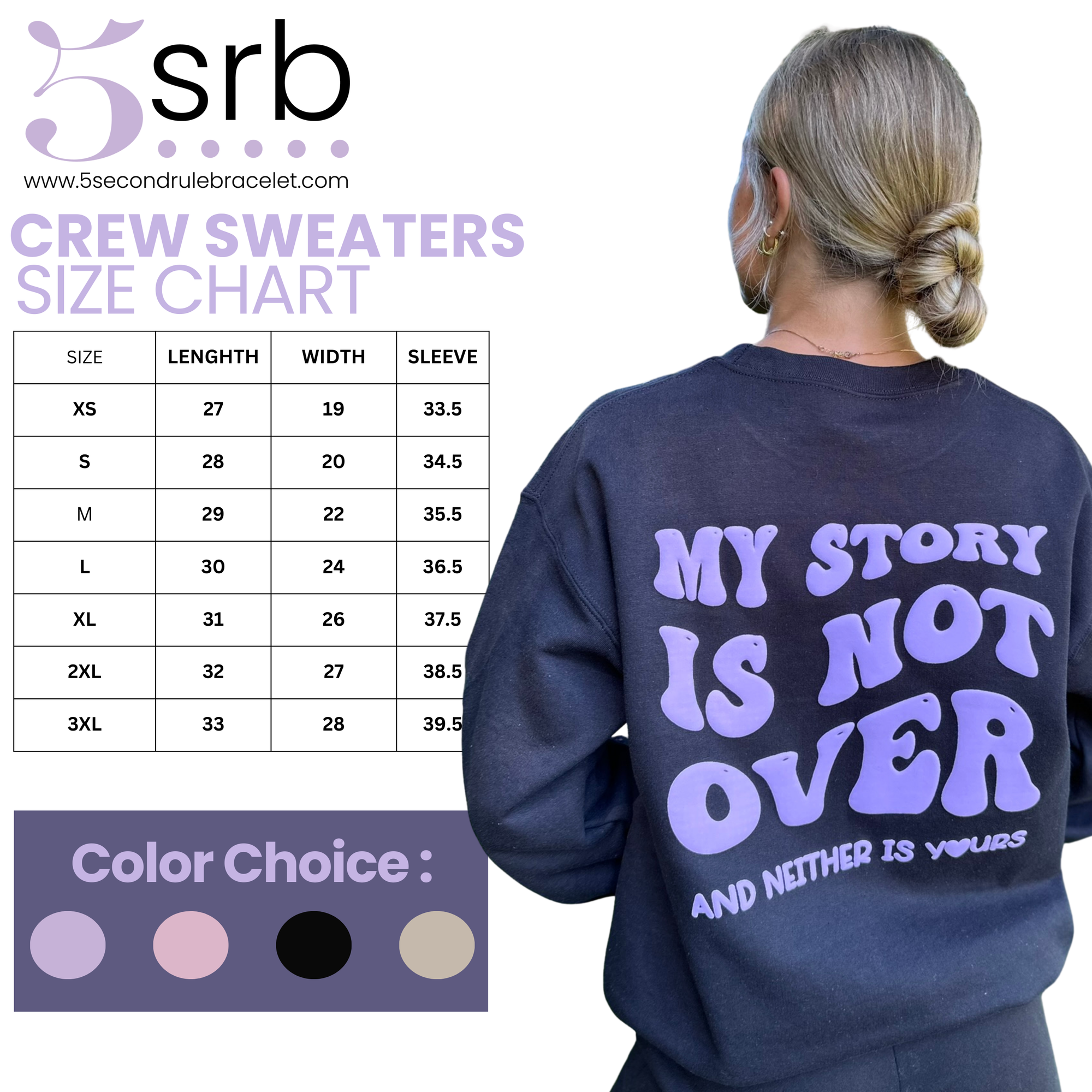 My Story is Not Over Black Crewneck