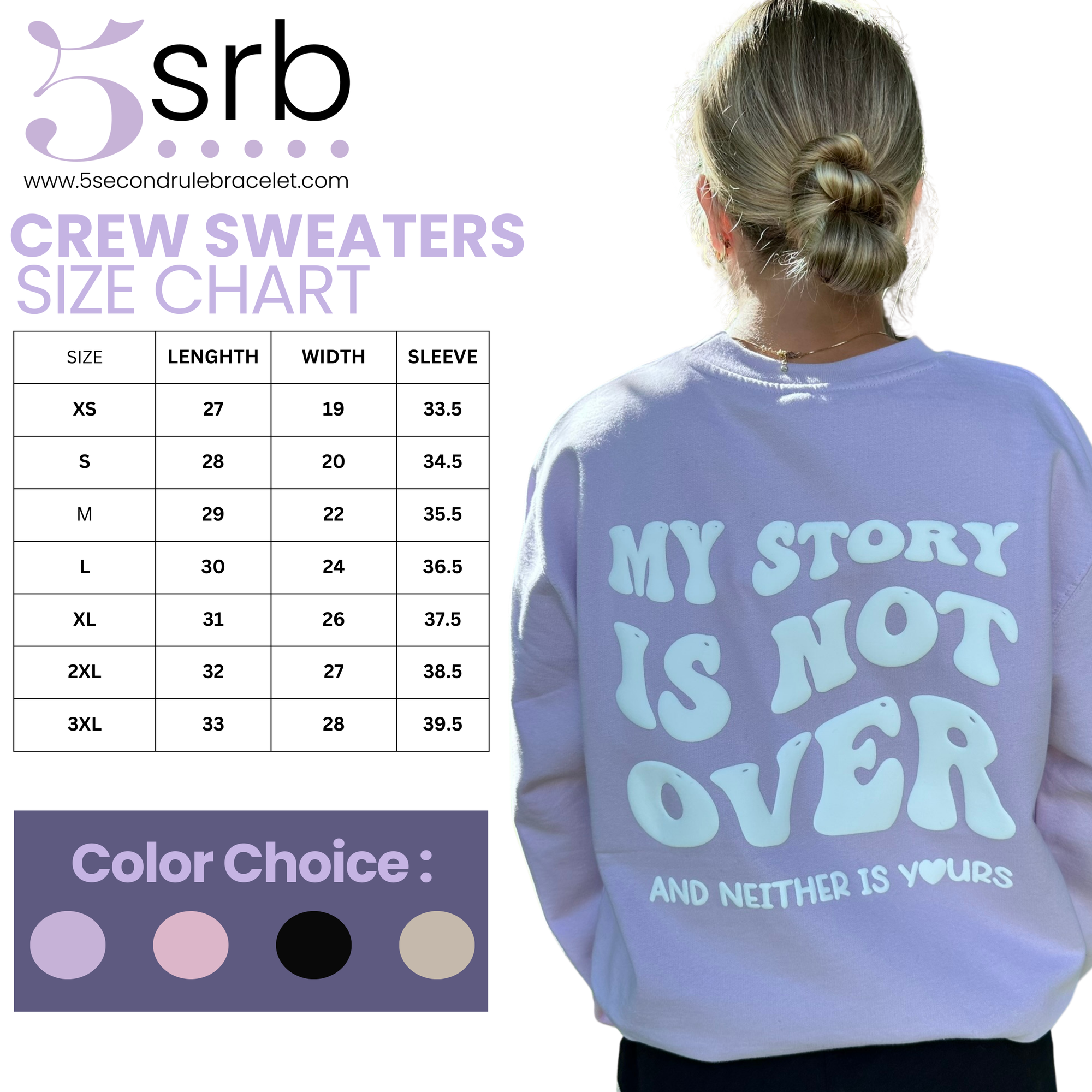 My Story is Not Over Lavender Crewneck