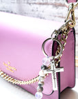 Jesus Silver Cross Purse Charm