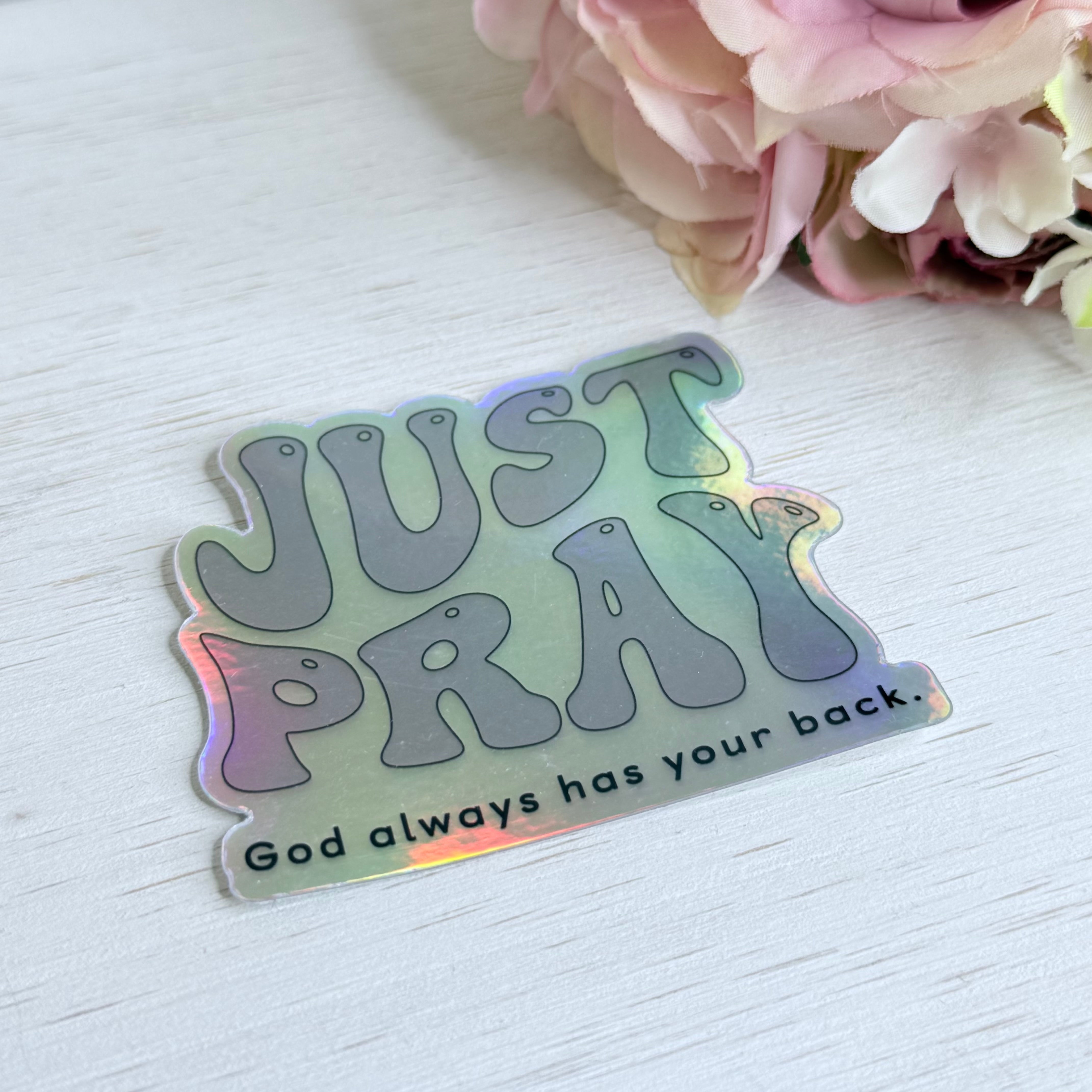 Just Pray Sticker-Holographic – 5 Second Rule Bracelet