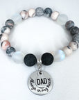 Dad: Always in my Heart Classic Charm Bracelet Lava