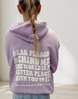 Dear Person Behind Me... Purple Hoodie