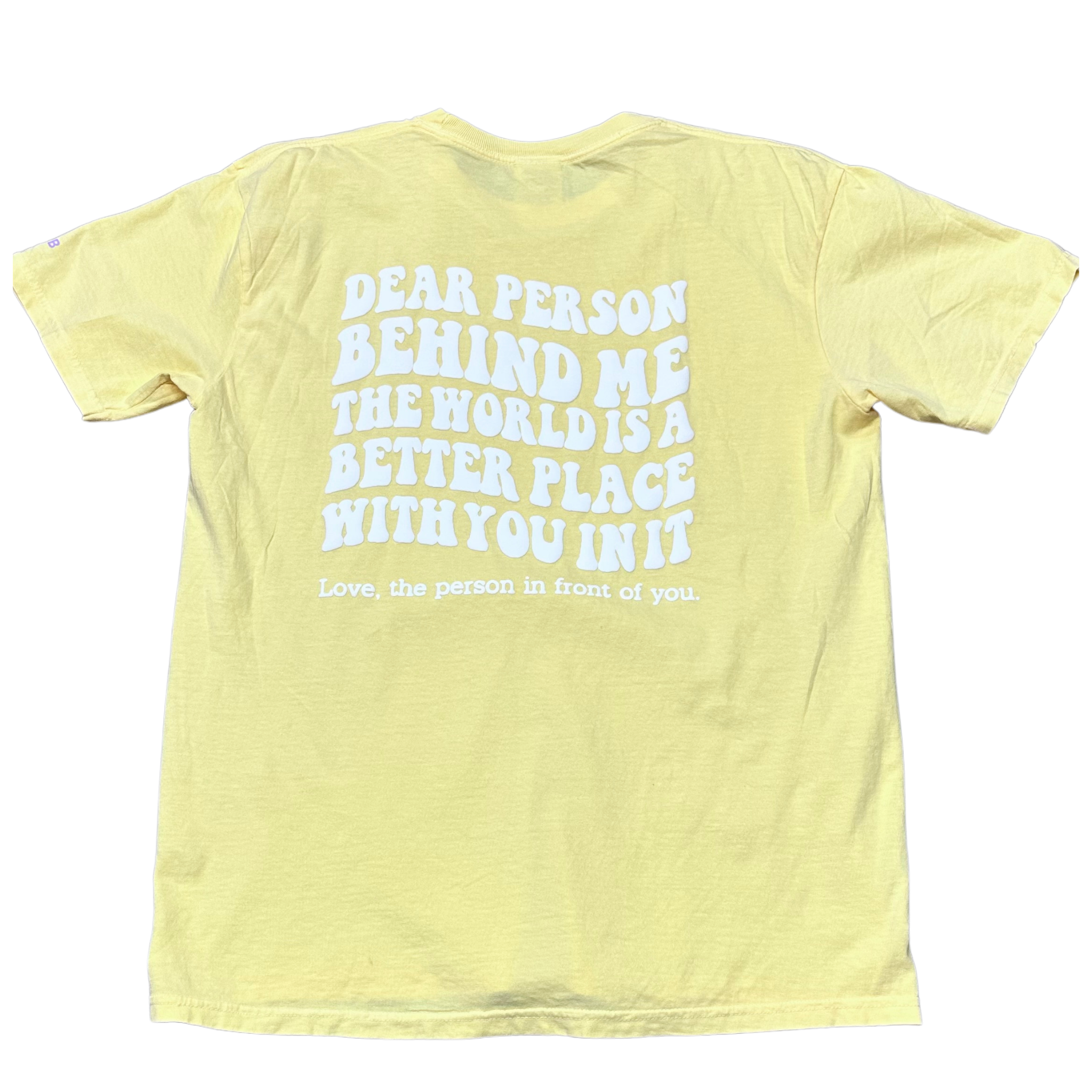 Dear Person Behind Me Yellow Oversized Tee LTD Edition