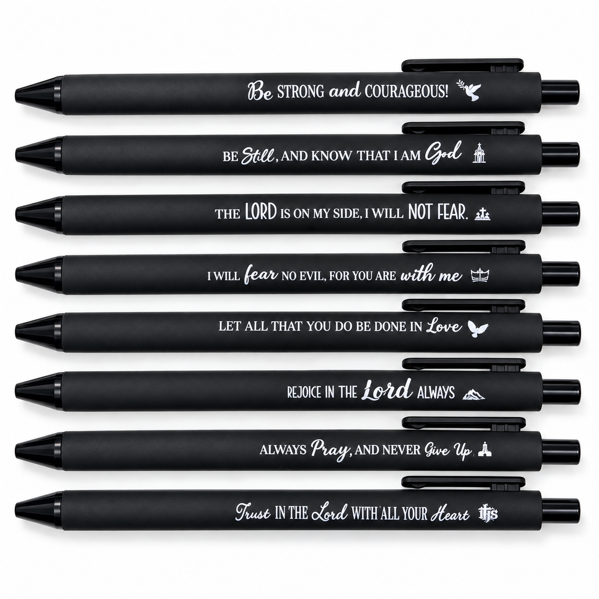Faith in Every Word Black Pen Set