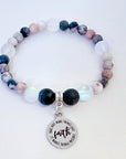 Faith Does Not Make Things Easy, It Makes Things Possible Companion Charm Bracelet Lava