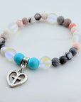 Faithful Heart Companion Charm Bracelet Turquoise