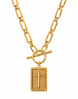 Faith Forward Gold Paperclip Bible Necklace