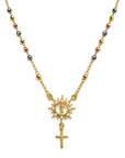 Guided by Grace Mixed Metal Medallion Cross Necklace