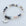 Bracelet with gray and white beads and a 'Grandma' charm on a light background