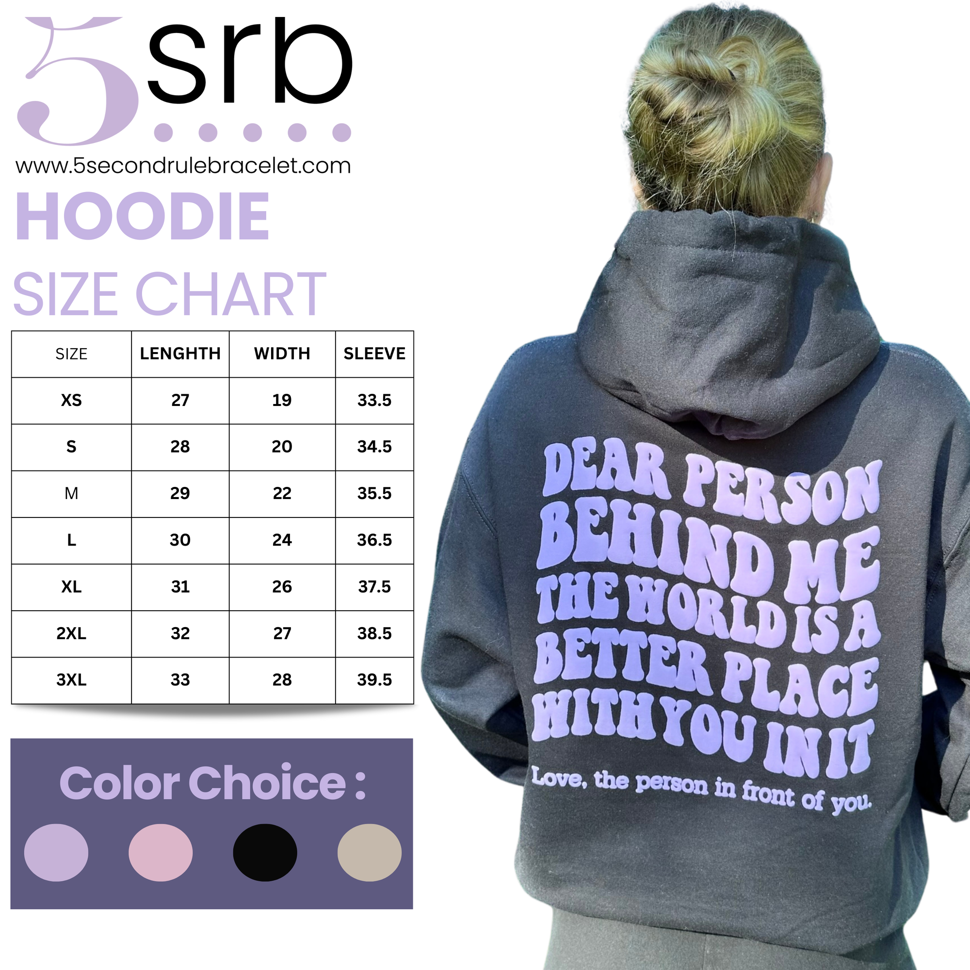 Dear Person Behind Me Hoodie - Black