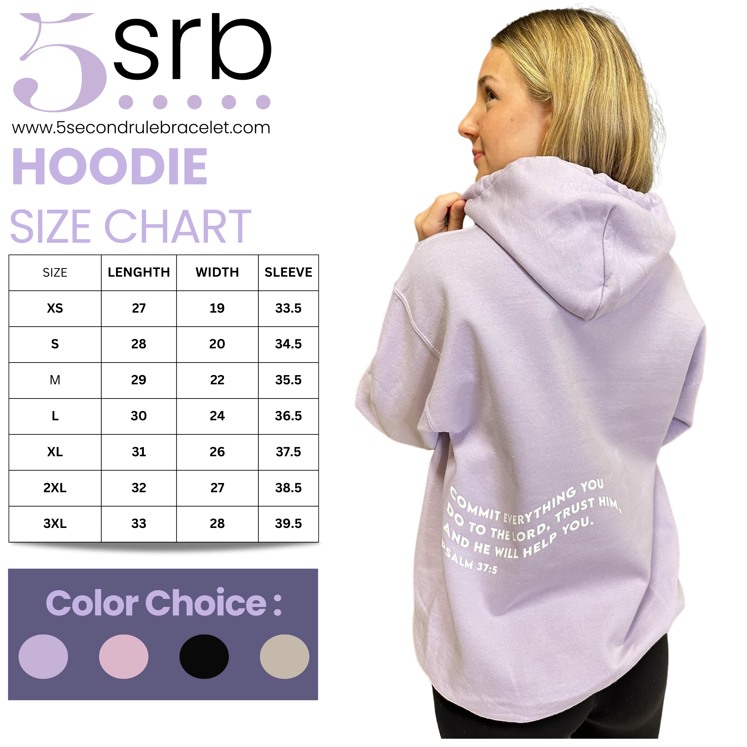 Trust In God Lavendar Hoodie