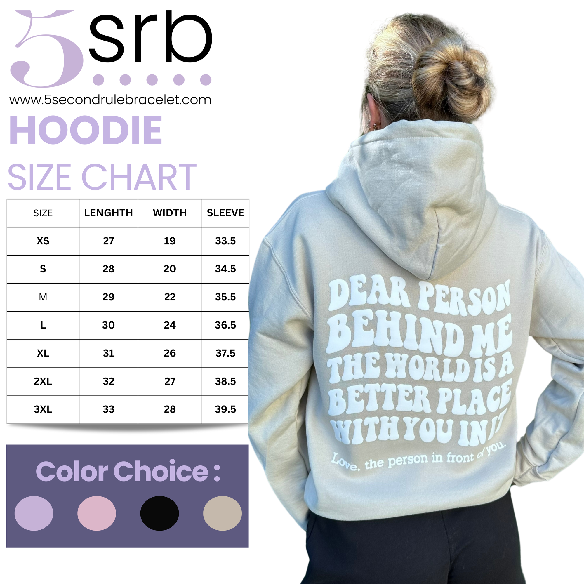 Dear Person Behind Me Hoodie - Sand