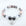 Marble beaded bracelet with a heart-shaped charm on a white background