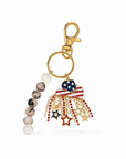 Stars, Stripes & Sparkle Purse Charm | Faith-Based Stress Relief Keychain Gift for Women
