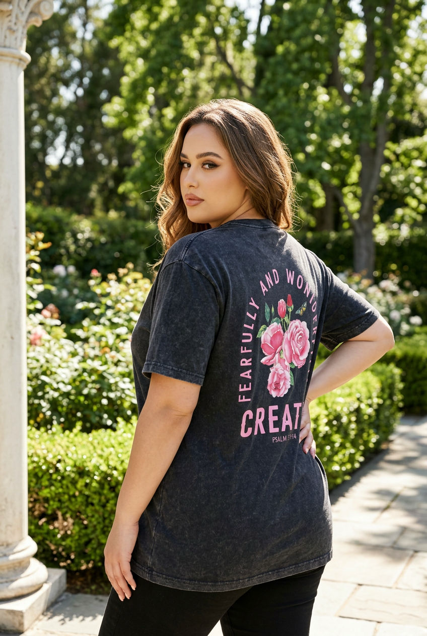 Fearfully and Wonderfully Created Vintage Wash Tee | Christian T-Shirt