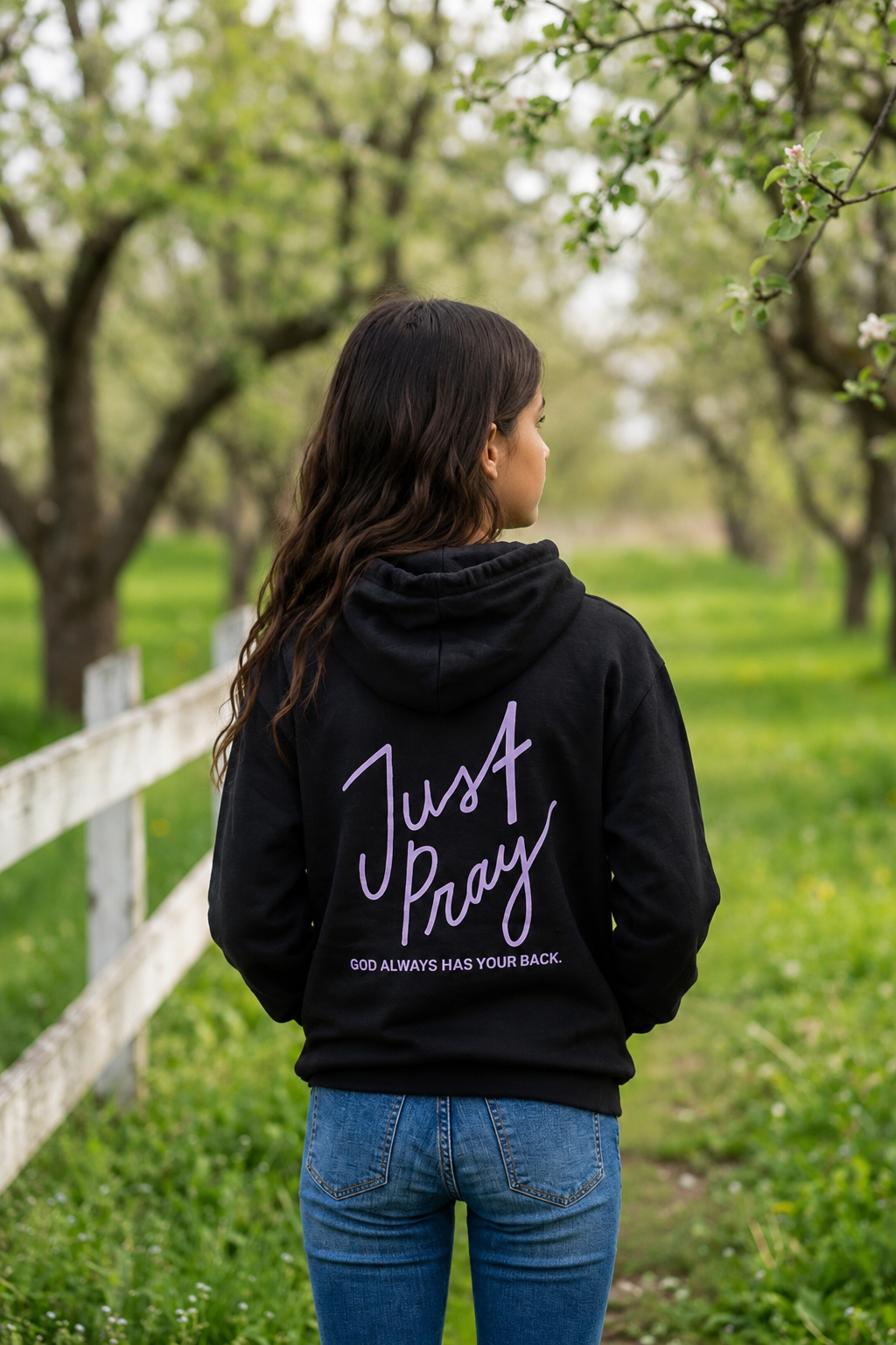 Just Pray Black Youth Hoodie | Christian Youth Hoodie