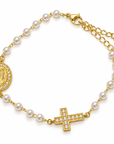Grace & Prayer Adjustable Pearl Bracelet