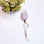 Rhinestone Retractable Keychain Lavender