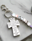 Serenity Prayer Cross Purse Charm