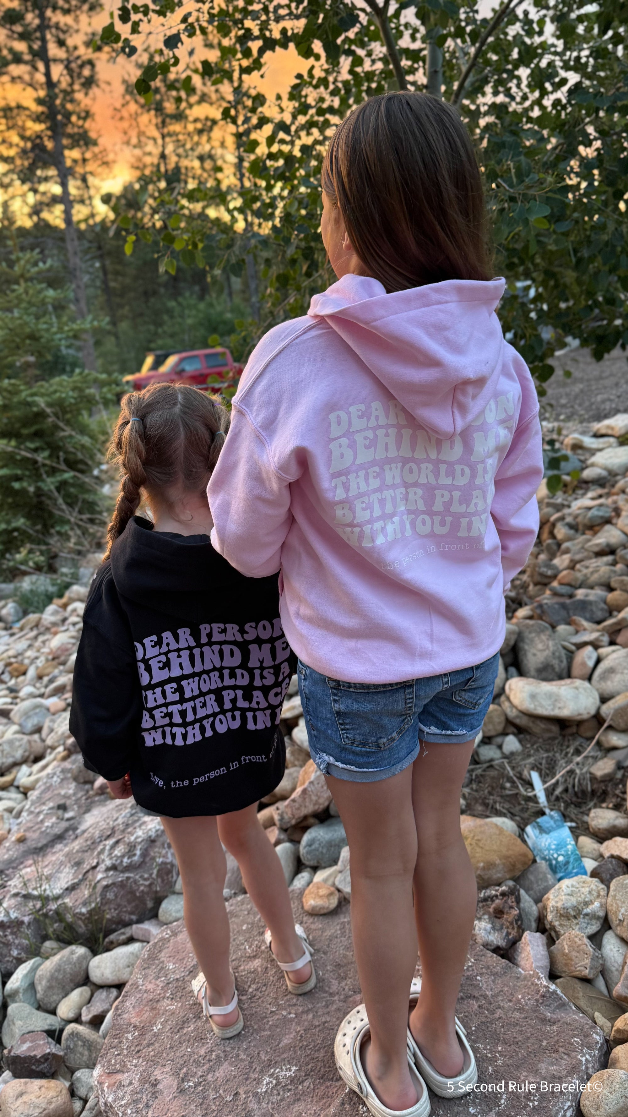 Youth Dear Person Behind Me Hoodies &amp; Crewnecks