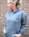 Just Pray Asphalt Monochrome Hoodie | Christian Hoodie Faith-Based Apparel