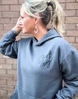 Just Pray Asphalt Monochrome Hoodie | Christian Hoodie Faith-Based Apparel