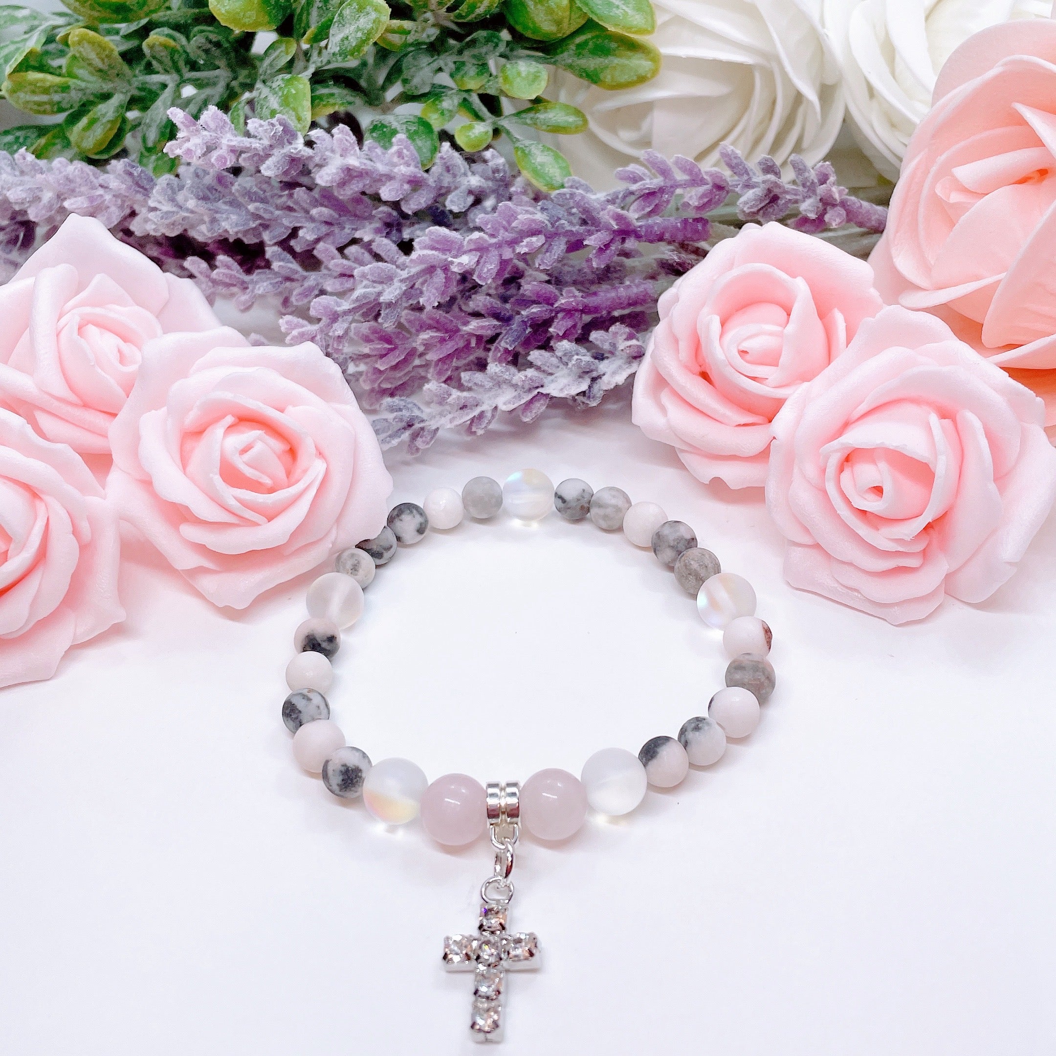 Rhinestone hot sale cross bracelet