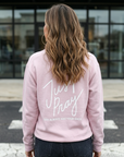 Just Pray Blush Crewneck | Christian Sweatshirt