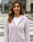 Bloom Where You Are Planted Blush Zip-Up Hoodie | Christian Zip Hoodie