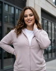 Bloom Where You Are Planted Blush Zip-Up Hoodie | Christian Zip Hoodie