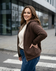 Bloom Where You Are Planted Brown Zip-Up Hoodie | Christian Zip Hoodie