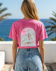 Through Deep Waters Vintage Wash Christian T-Shirt – Hot Pink