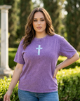 Through Deep Waters Vintage Wash Christian T-Shirt – Orchid