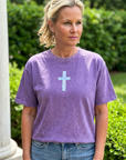 Through Deep Waters Vintage Wash Christian T-Shirt – Orchid