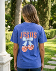 America Needs Jesus Vintage Wash Christian T-Shirt – Summer Blue