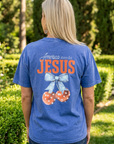 America Needs Jesus Vintage Wash Christian T-Shirt – Summer Blue