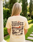 Where the Lord Guides Christian T-Shirt – Soft Yellow