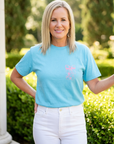 Hard Fought Hallelujah Christian T-Shirt | Sky Blue