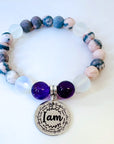 I Am Bible Verses Charm Bracelet Amethyst